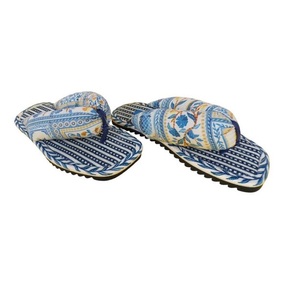 Farm Rio Navy Puffy Flip Flop Thong Flat Sandals US6 EU36 Sold out Online #1126 - Picture 4 of 10